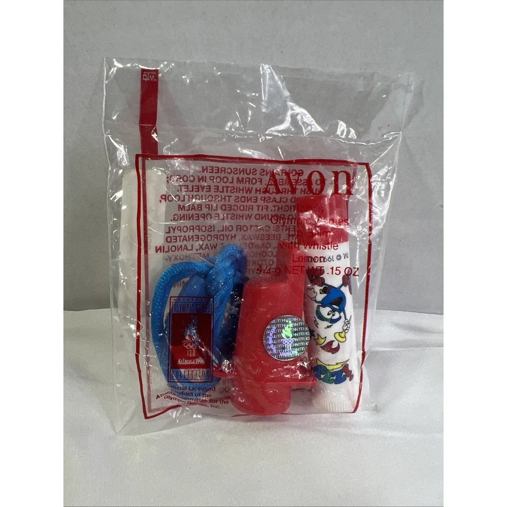 Avon Izzy's Olympic Games Lip Balm & Whistle Lemon Atlanta 1996 New‎ Sealed